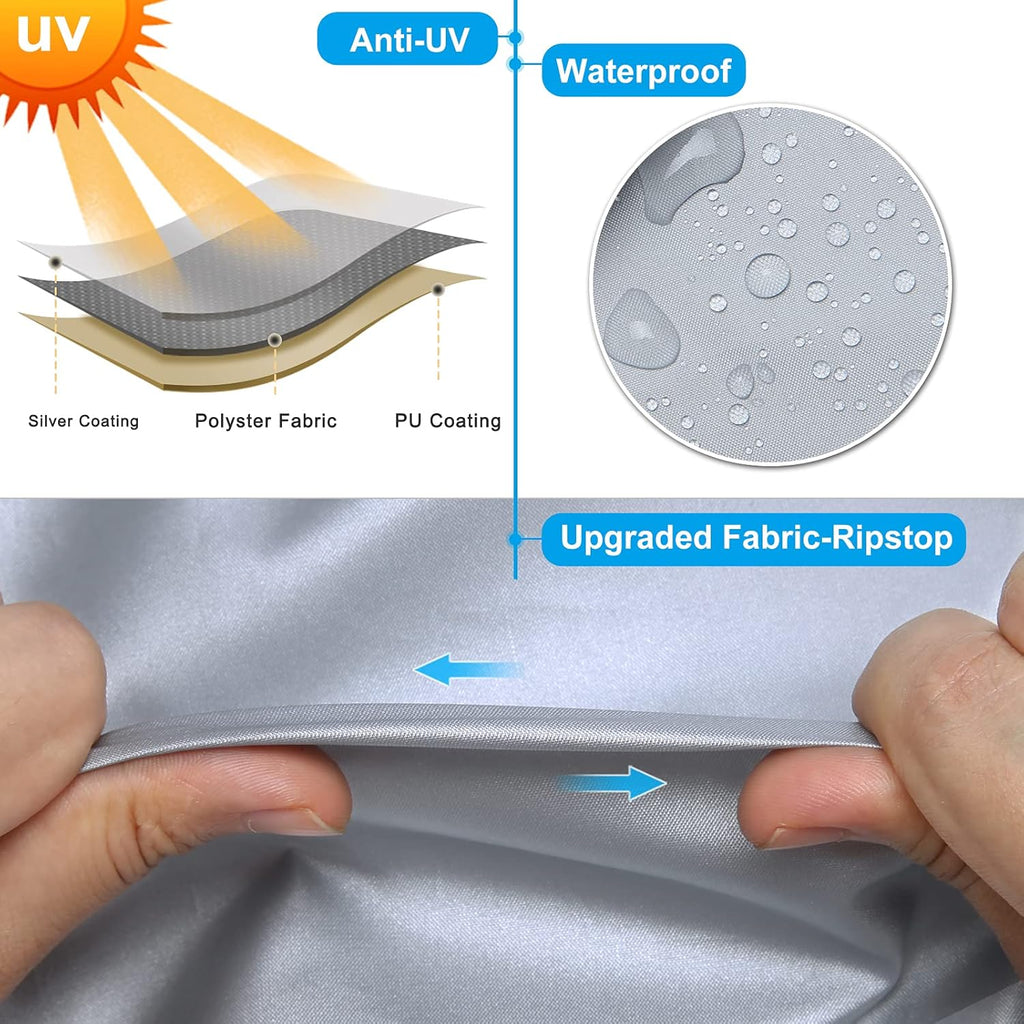 Ripstop Waterproof 5th Wheel Camper Cover with Adhesive Repair Patch, Fits 31'1"-34' L H5110