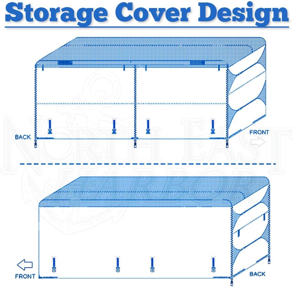 Waterproof RV Cover Fits Length 14'-16' Travel Trailer Camper with Zippered Panels C18210