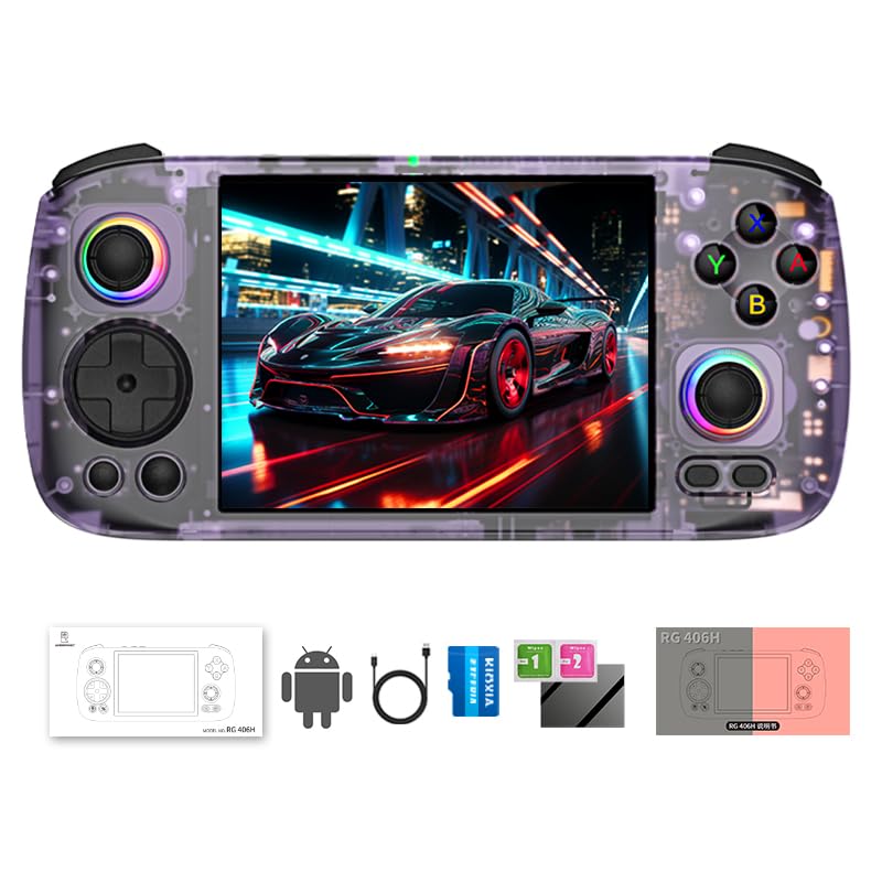 Handheld Retro Game Console with 4-inch IPS Screen 128G TF Card I832224