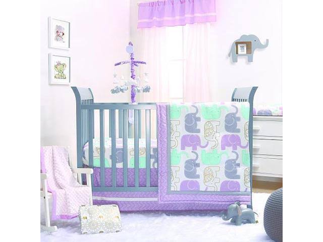 Purple Grey Elephant Musical Mobile K861