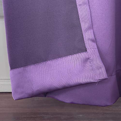 Purple Rod Pocket Curtain Panel 54"x84" M489