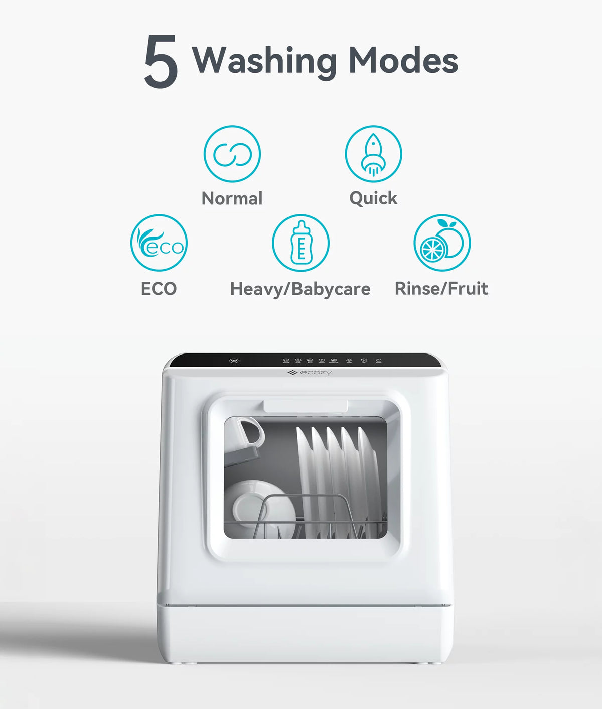 Countertop Dishwasher with 5L Water Tank and 5 Washing Programs Z59560