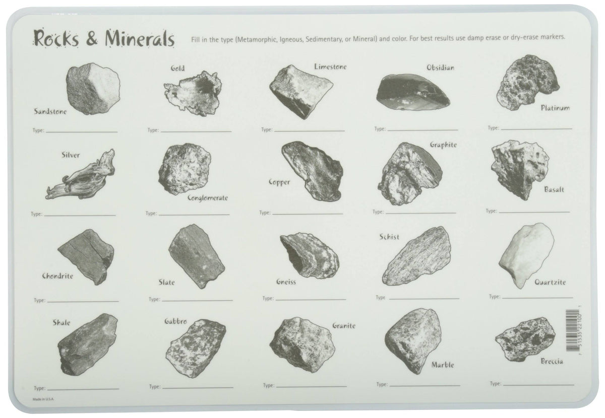 Rocks and Minerals Placemat G6260