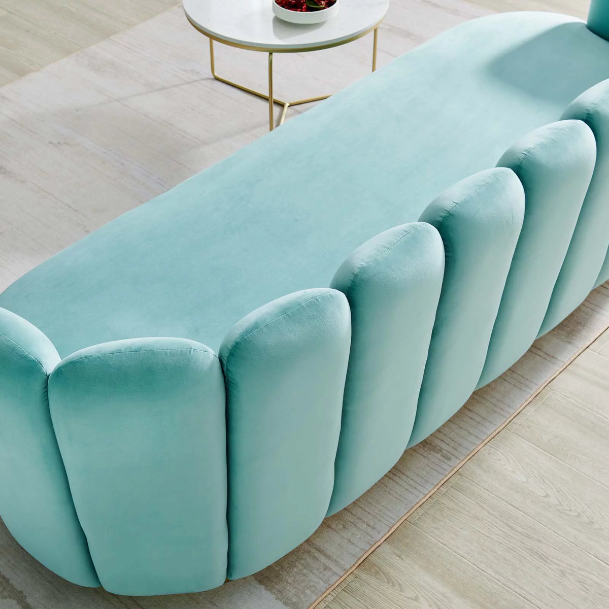 Blue Velvet Tufted Sofa S128752