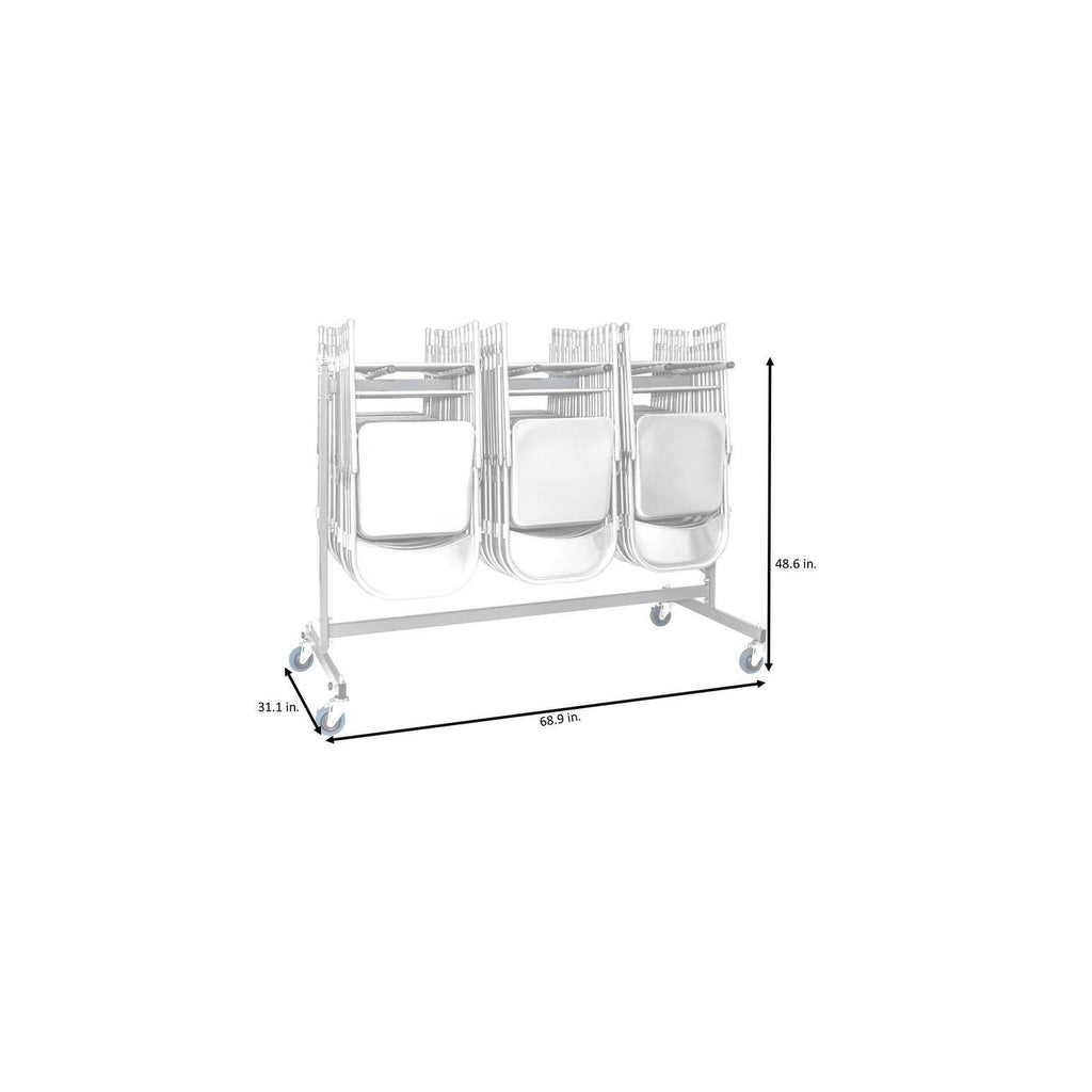 Gray Heavy Duty Folding Chair Trolley Cart A690870