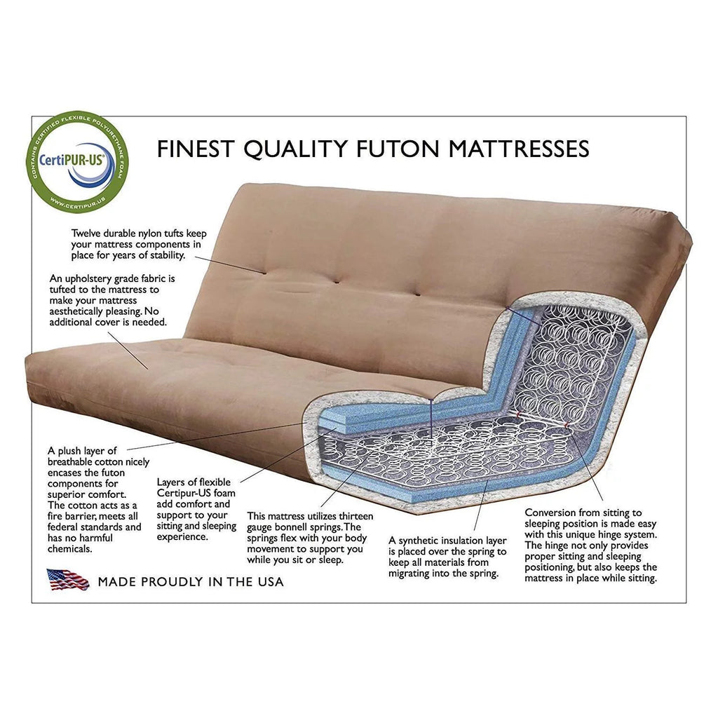 Antique White Gray Full Futon Frame with Storage Drawers O8756
