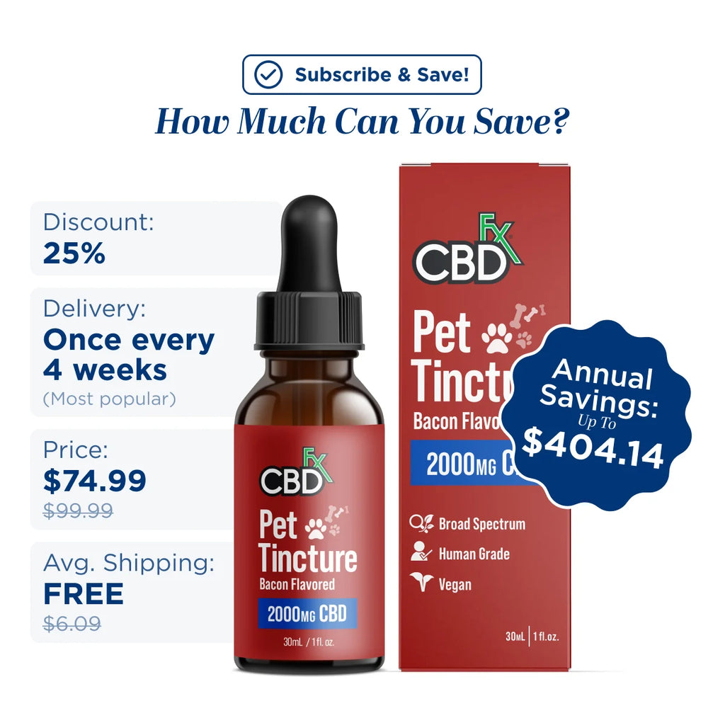 Bacon Flavored CBD Oil for Dogs A842