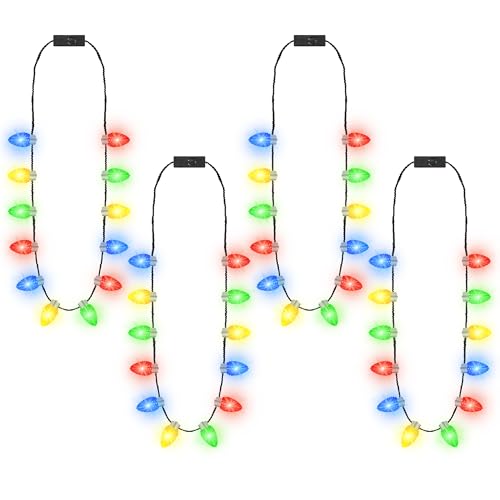 Christmas Necklace with 12 Glow Bulbs M46807