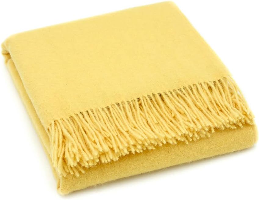 Antique Gold Alpaca Wool Throw Blanket P669