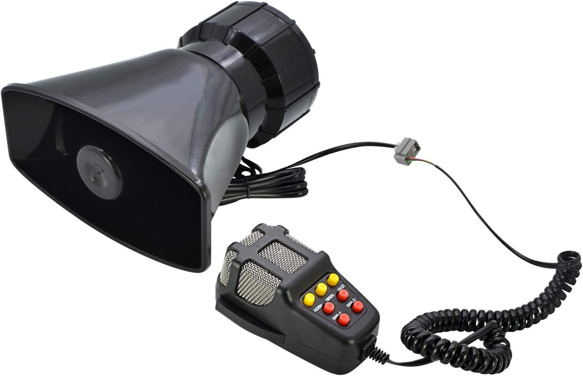 100W 7 Tones Wired Handheld Microphone Car Siren Speaker O183