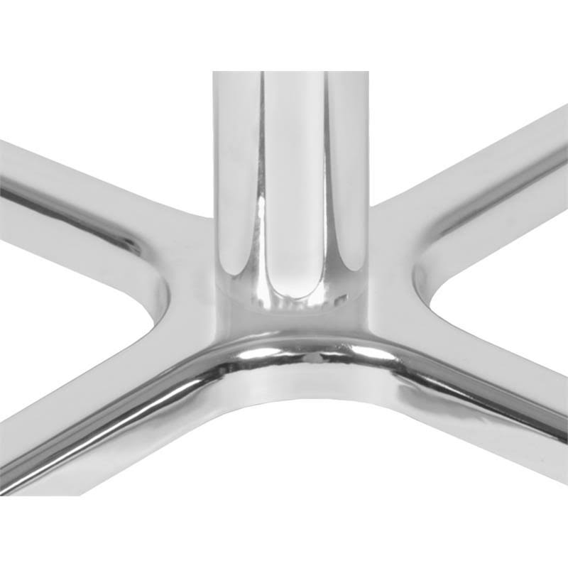 30 in. Grey Chrome Square Table W96014