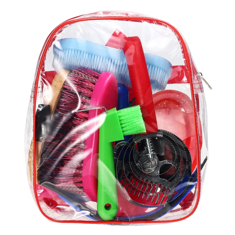 10-in-1 Grooming Kit Mane Tail Comb Curry Brush Scraper C101