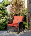 Red Cushioned Patio Chair Set of 2 O266