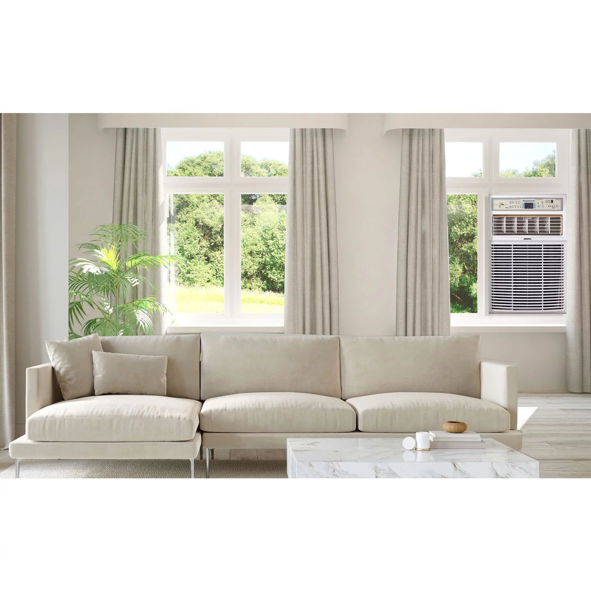 8,000 BTU 115-Volt Casement Window Air Conditioner, White W697