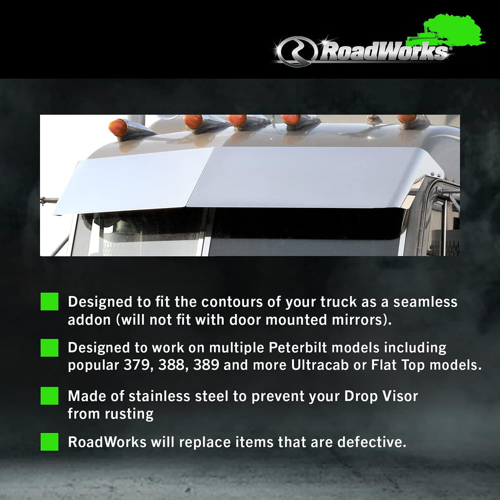 White Stainless Steel Blind Mount Drop Visor D9502