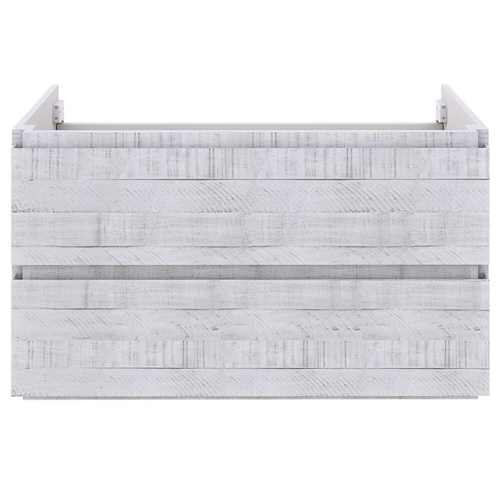 Rustic White Wall Hung Bathroom Cabinet R5774