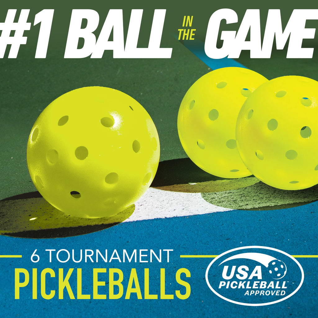 6 Pack Regulation Size Outdoor Pickleballs Q15973